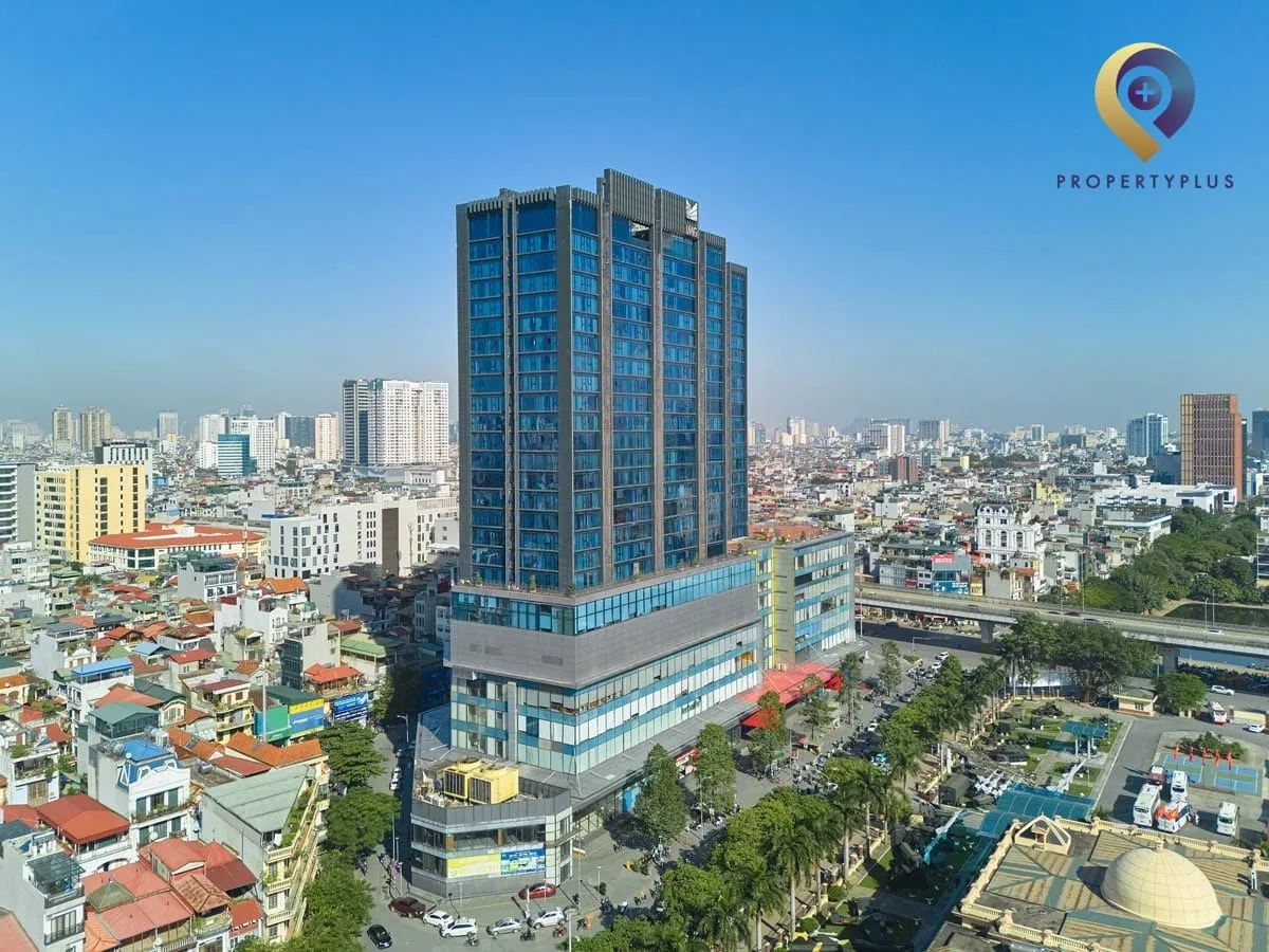 Toàn cảnh tòa nhà văn phòng The Artemis nhìn từ trên cao tại Thanh Xuân.